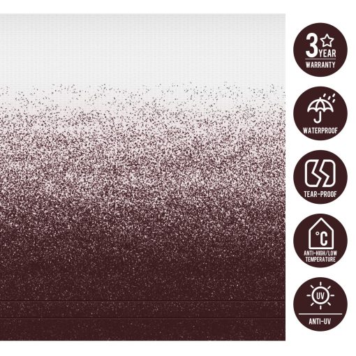 Tela de Repuesto para Toldo de RV Grado Estandar de Vinilo Premium 1000D Ajuste Universal 12-22 Pies Probado a -25?F a Prueba de Grietas en Frio Tela de Repuesto Reforzado para Toldo de RV (12'(FABRIC 11'2"), Degradado Color Vino) - Imagen 3