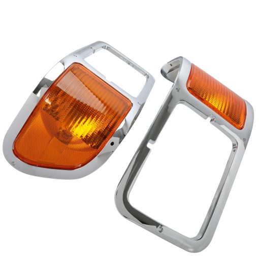 Par de Faros Delanteros Compatible Con 2000-2015 FORD F650 / F750 Bisel de Faro Luz de Senal de Esquina Izquierda Derecha de Repuesto para #YC3Z13201AA YC3Z13200AA - Imagen 5