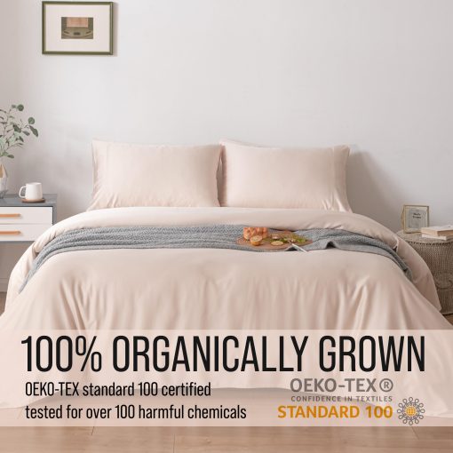Juego de sabanas de lujo Bella Coterie Twin XL Size | Bambu viscosa cultivado organicamente | Ultra suave | Refrigeracion para los durmientes calurosos | Bolsillo profundo de 18" [Champagne] - Imagen 3