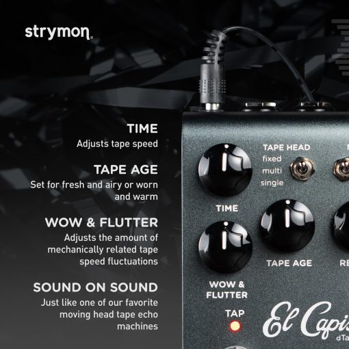 Pedal de guitarra Strymon El Capistan V2 dTape Echo para guitarra electrica y acustica, sintetizadores, voces y teclados - Imagen 5