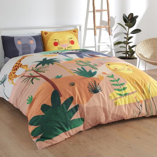 Juego de Ropa de Cama Savanna de Rookie Humans, Set de Funda Nordica y Funda de Almohada Tematica de la Sabana para Niños y Niñas (Twin) - Imagen 2