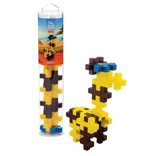 PLUS PLUS Big - Zoo Playset Bundle - 15 pc Penguin, Flamingo, Giraffe Tube & Baseplate Duo - Juguete de construccion STEM/STEAM, Bloques de rompecabezas grandes para ninos pequenos y preescolares - Imagen 5