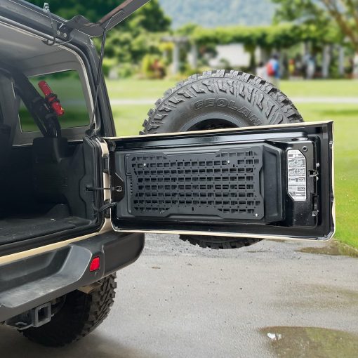 Panel tactico para maletero Z8 con 3 bolsas Moll /para organizador de carga de puerta trasera para Jeep Wrangler 2007-2022 JK JKU y 2018-2022 JL JLU (Aleacion de aluminio) - Imagen 8