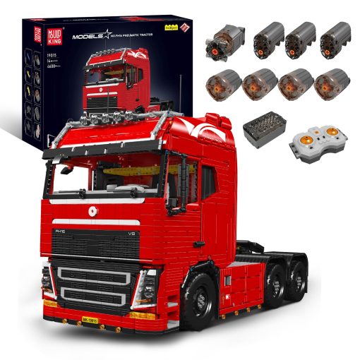 Kit de Bloques de Modelo de Camion Tractor Mould King, Set de Construccion MOC 19015 para Armar, Regalo para Niños de 14+ / Entusiastas de Colecciones para Adultos (4,608 Piezas con Motor/Control Remoto de APP)