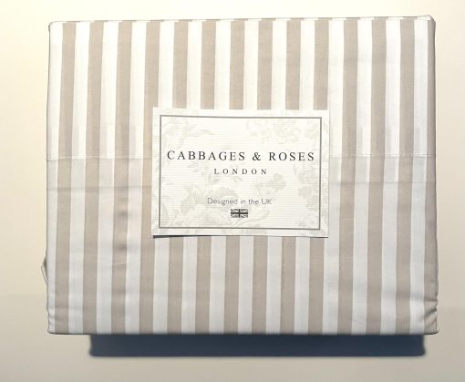 Juego de sabanas de lujo Cabbages & Roses of London 100% algodon percal fresco y ligero, sin arrugas, calidad de hotel 4 piezas (Rosa Alderney, Queen (Estandar de EE. UU.))