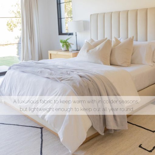 Manta Ultra Suave Jennifer Adams Queen/Full, Mantas de Cama Nube Suave y Ligera (Gris Susurro) - Imagen 4