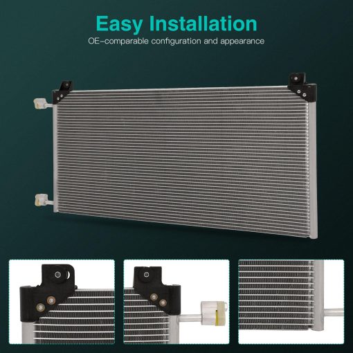 Condensador de Aire Acondicionado A/C SCITOO 3026 Compatible para 2002-2006 para Cadillac Escalade 2003-2006 para Cadillac Escalade ESV 2002-2006 para Cadillac Escalade EXT 5.3L 6.0L - Imagen 3