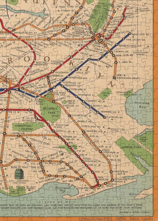 Rompecabezas de 1000 Piezas del Mapa del Sistema del Subterraneo de Nueva York - Mapa del Metro de Nueva York | NY Subterraneo | Rompecabezas para Adultos - Imagen 7