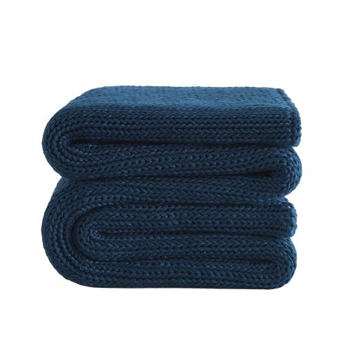 Manta Ponderada de Punto L'AGRATY - 50"x60" 10lbs Manta Pesada de Punto Grueso para Adultos Trenzada de Ganchillo Tirar Grueso de Cable Knit Manta Decorativa Sin Cuentas Pesadas Ponderada de Forma Uniforme Lavable a Maquina