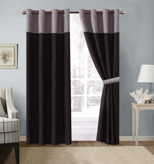 Set de Edredon Oversize Negro/Gris de Microfibra con Diseno Patchwork en Bolsa para Cama Tamano Queen - Imagen 2