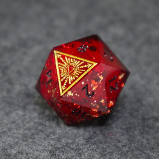 Ascendice - Dado flotante para D&D (Bloodlust & Base de Matte Black) - Imagen 4