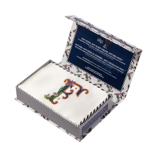 Funda de Almohada de Seda Pura 'The Original Queen' - 100% Seda de Morera de 22 Momme - Tamaño Estandar Reina - Anti-Envejecimiento, Anti-Cabeza en la Cama, Anti-Arrugas, Coleccion Inicial: Letra F (20" x 30") - Imagen 7
