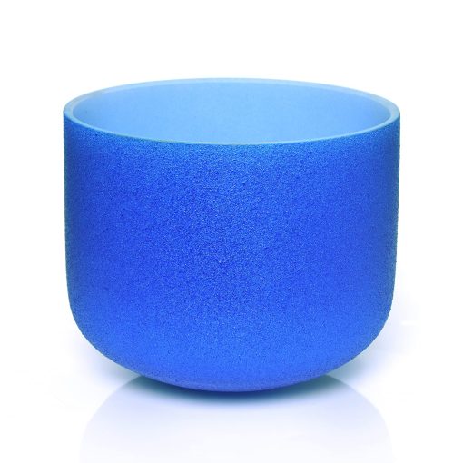 Tazon de cristal cantante de cuarzo esmerilado azul para el chakra de garganta de la nota G TERRITORY de 8 pulgadas - Imagen 2