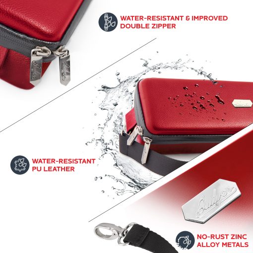 Estuche para llevar tarjetas Quiver Time Red Bolt - Soporte para tarjetas de juego para cartas coleccionables, Estuche para cartas MTG, Caja para guardar cartas de juego con correa para la muneca y el hombro, separadores y 100 fundas Apollo - Imagen 2