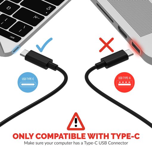 Estacion de acoplamiento mini Sabrent de 5 puertos USB tipo C para Continuum, compatible hasta 3840x2160 a 30HZ (DS-CMND) Negro - Imagen 7