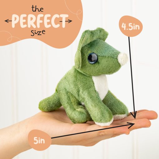 Juguetes de Peluche de Mini Triceratops Forest & Twelfth, Paquete de 12 Peluches de Triceratops, Regalo de Relleno de Medias para Ninas y Ninos, Figuras de Animales para Favores de Fiesta, Bolsas de Regalo, Caja de Tesoros del Salon de Clases (Triceratops) - Imagen 4