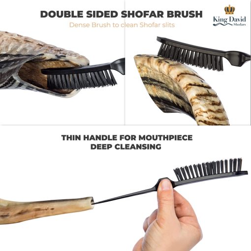 Shofar Horn Instrument - RAM Shofar Angels Instrumento Musical - Regalo de Cuerno de Israel - Shofar Judio y Evangelico Kosher - Instrumento Sagrado Tradicional para Ceremonias Religiosas (20"-22") - Imagen 4
