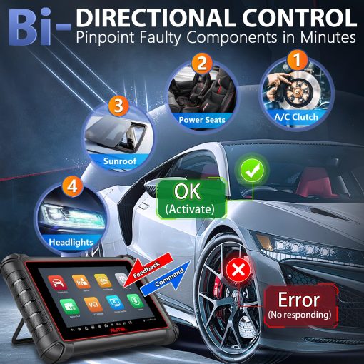 Autel Scanner MaxiPro MP900Z-BT con MV108 de 60$, Actualizacion 2024 del MP808S/MS906BT, Herramienta de Escaneo de Codificacion de ECU Android 11, Escaner Bidireccional con 40+ Servicios, Escaner OBD2 de Sistema Completo Compatible con CAN FD/DoIP - Imagen 5