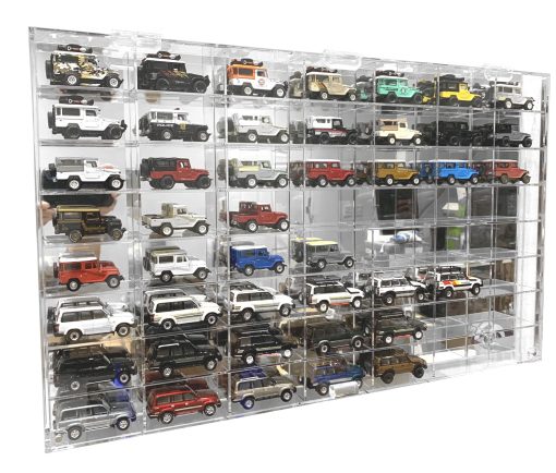 Exhibidor de 56 Compartimentos para Autos de Juguete a Escala 1/64 con Ruedas Matchbox Hot Wheels Gabinete de Pared con Puerta - AHW64-56 - Imagen 2