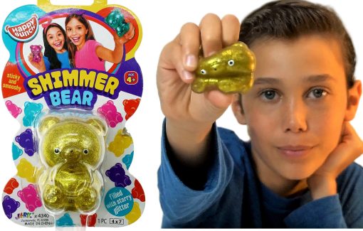 Juguete de Oso de Goma Elastico JA-RU (24 Ositos Variados) Brillante y Brillante Juguete Sensorial Squeeze Squishy Bear, Juguete Fidget Ball para Ninos y Ninas, Gran Regalo de Fiesta 4340-24s - Imagen 7