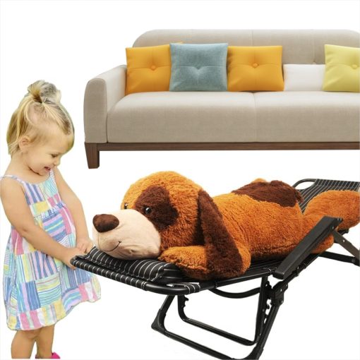 Peluche Gigante de Perro Lindo de Felpa Suave para Ninos Novia Esposa Regalo, Marron Claro 56 Pulgadas, Grande - Imagen 2