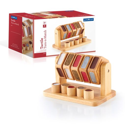 Set de Juego Giratorio Tactil 'Tactile Turn 'N Match' de Guidecraft - Juguete de Aprendizaje Temprano para Ninos