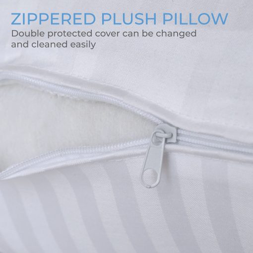 Paquete de 10 Almohadas de Lujo para Cama Queen, Almohadas para Dormir con Funda de Algodon, Almohadas de Hotel en Gran Cantidad para Durmientes de Lado, Espalda y Estomago, Juego de Almohadas de Microfibra Alternativa Suave Lavable, Set de 10 - Imagen 5