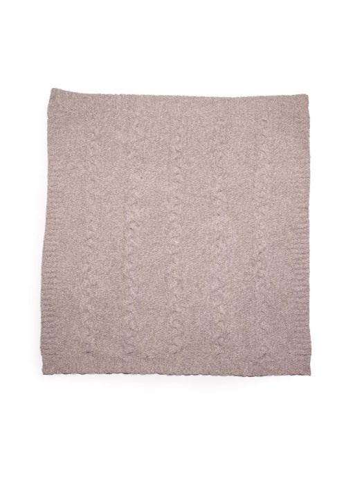 Manta de Bebe Barefoot Dreams CozyChic Heathered Cable, Manta Receptora, Manta Difusa para Recien Nacidos y Bebes, Tiro Infantil Unisex-30€x32€, Gris Paloma - Imagen 2
