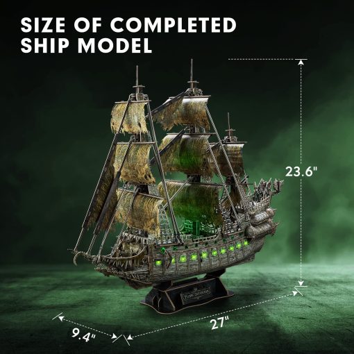 Rompecabezas 3D CubicFun para Adultos - Puzzle 3D LED Flying Dutchman, 360 piezas - Decoracion de Escritorio para Casa y Oficina - Regalos para Mudanza/Nueva Casa/Navidad/Profesores - Imagen 5