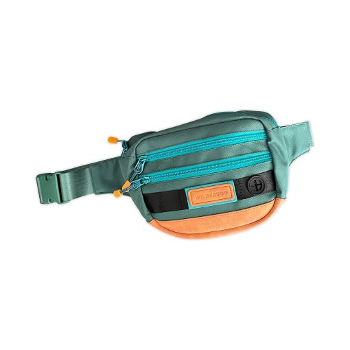 Bolsa de cintura de utilidad Wilderdog para guardar golosinas, pelotas, llaves en 3 bolsillos con correa ajustable y dispensador de bolsas de caca (Evergreen) - Imagen 2