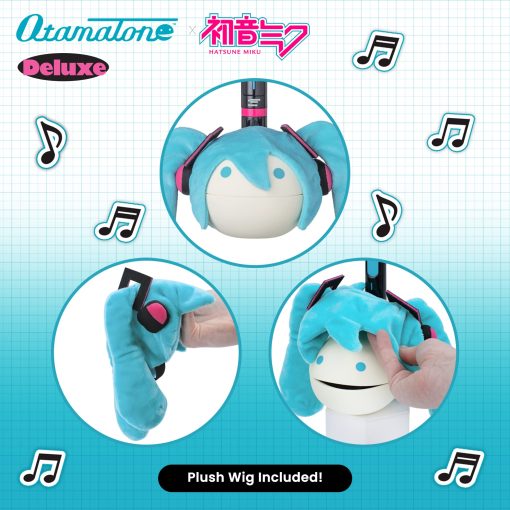 Otamatone Deluxe Edicion Hatsune Miku Instrumento Musical Electronico Sintetizador Portatil de Japon Maywa Denki [Incluye Peluca de Peluche Removible] - Imagen 3