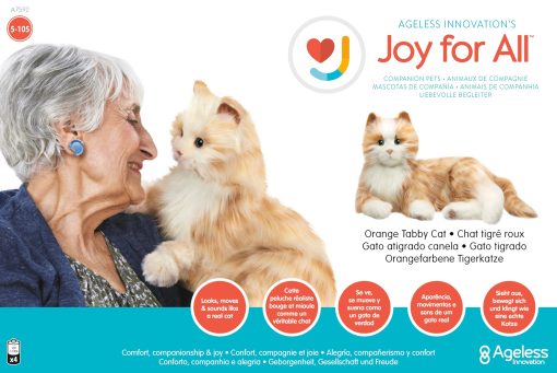 JOY FOR ALL - Gato naranja atigrado - Mascotas companeras interactivas - Realistas y parecidos a la vida real - Imagen 2