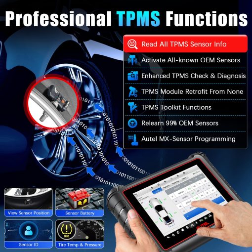 Autel Scanner MaxiPro MP900-TS, 2024 Android 11 ECU Coding Scan Tool, TPMS Scan Tool, Bi-Directional Scanner with 40+ Services, Upgraded of MP808S-TS & MS906TS, Support CAN FD/DoIP, Wi-Fi Print - Imagen 4