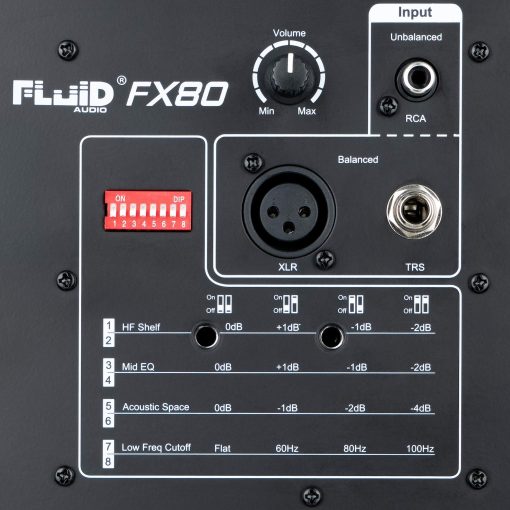 Monitor de Referencia de Coaxial de Punto unico Fluid Audio FX80 Negro: 8", Bi-Amplificado 110w 35Hz - 22kHz (+/-3db) - Imagen 3