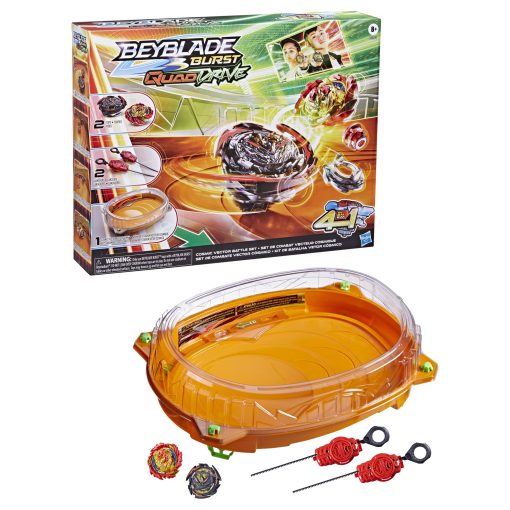Set de Batalla Beyblade Burst QuadDrive Cosmic Vector - Juego de Batalla con Beystadium, 2 Juguetes de Batalla y 2 Lanzadores para Mayores de 8 Anos - Imagen 2