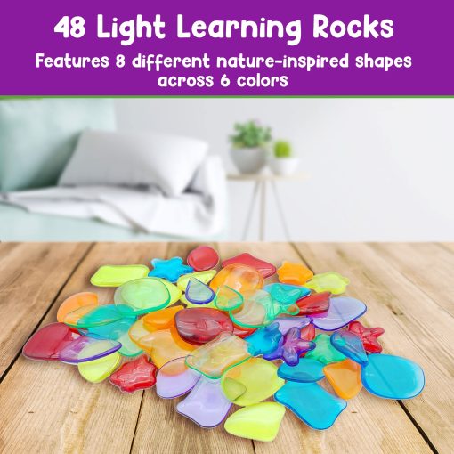 STEAM por Roylco Light Learning Rocks - 6 Colores Recursos Educativos para Ninos - Coleccion de Naturaleza para Aprender - Imagen 6