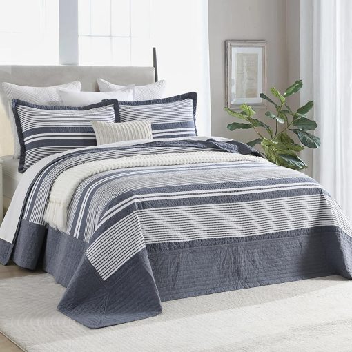 SahSahCasa 120"x120" Juego de Colcha California King 100% Algodon Sobredimensionada, Colcha Cal King Acolchada Extra Grande, Colcha XL Ligera, 3 piezas, Gris Pizarra