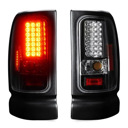 Tresound Luz de Freno LED para Dodge Ram 1500 1994-2001, Ram 2500 3500 1994-2002 Ensamblaje de Luz Trasera Carcasa Cromada Lente Clara