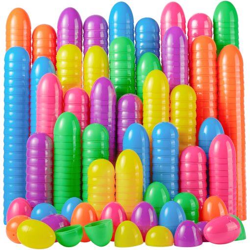 JOYIN 1000 PCS 2.3" Huevos de Plastico para Pascua, Huevos de Plastico Coloridos y Brillantes para Rellenar, Caza de Huevos de Pascua, Rellenar Regalos, Favores de Fiesta, Regalos de Canasta de Pascua, Premios de Aula