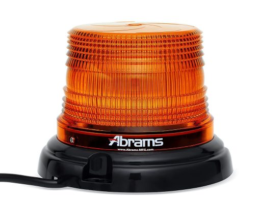Abrams SAE Clase-1 StarEye 4" Pulgadas Cupula 12 LED Luz de Advertencia Estroboscopica Magnetica/Montaje Permanente para Vehiculos de Construccion - ambar