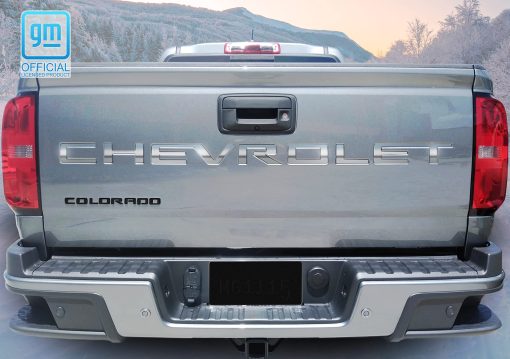 Nox Lux Letras en relieve 3D de uretano para porton trasero de Chevrolet compatibles con modelos 2021-2022 de Colorado (Cromo liquido) - Imagen 3