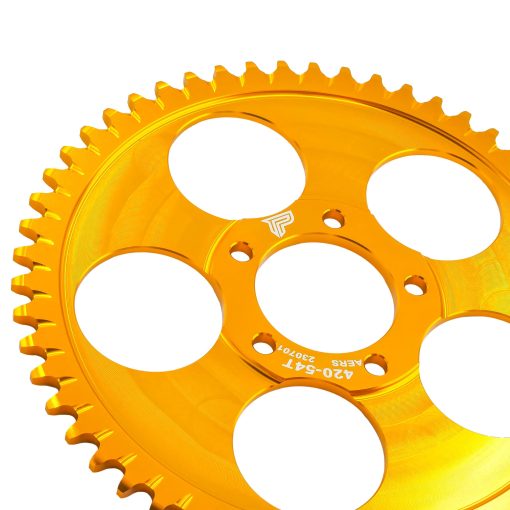 PIVOTRAX-Power Link Sprocket (Surron-Lightbee-58 Dientes, Oro) - Imagen 2