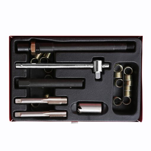 Kit de Reparacion de Rosca de Bujia WINTOOLS de 26 piezas M14 x 1.25 con Estuche de Metal