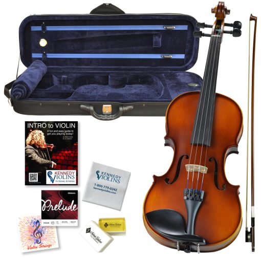 Violin Ricard Bunnel G2 Tamano 4/4 - Estuche de transporte y accesorios incluidos - Madera de arce solido y accesorios de ebano por Kennedy Violins