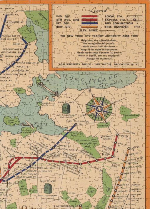 Rompecabezas de 1000 Piezas del Mapa del Sistema del Subterraneo de Nueva York - Mapa del Metro de Nueva York | NY Subterraneo | Rompecabezas para Adultos - Imagen 5