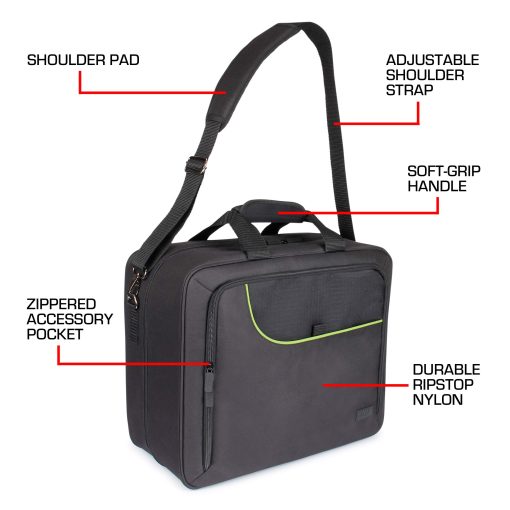 USA Gear XL Magic The Gathering MTG Bolsa de Viaje para Caja de Mazo - Bolsa de Almacenamiento de Cartas MTG Grande con Correa Acolchada para el Hombro, Interior Personalizable, Resistente a la Intemperie - Compatible con Cajas de Cartas y Cartas enfundadas - Verde - Imagen 8