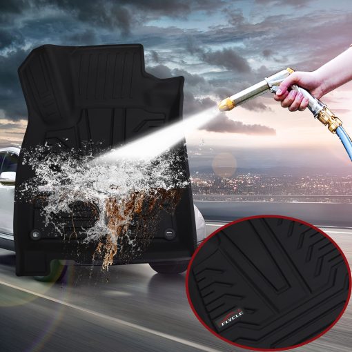 Tapetes para Pisos de Automovil Compatibles con Accord 2018 2019 2020 2021 2022, Ajuste Personalizado Negro TPE Proteccion Impermeable Todo Clima Protectores de Pisos delanteros y traseros - Imagen 7
