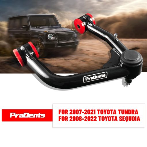 Brazos de Control Superior Delanteros para Toyota Tundra 2007-2021, Sequoia 2008-2022, Brazos Tubulares Negros de Suspension de 2-4" con Buje de Poliuretano, Sustitucion de Brazos de Suspension Originales de Fabrica OEM - Imagen 4