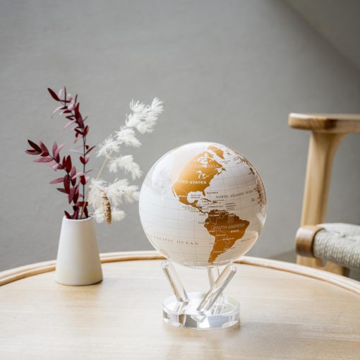 MOVA Globe Metalico Blanco y Oro 4.5" - Imagen 2