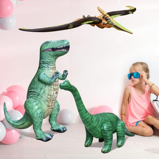 Jet Creations Paquete de 3 Dinosaurios Inflables T-Rex Brachiosaurus Pteranodon para Decoracion de Fiesta en la Piscina, Decoracion de Cumpleanos de Halloween Tamano 37" - Imagen 5